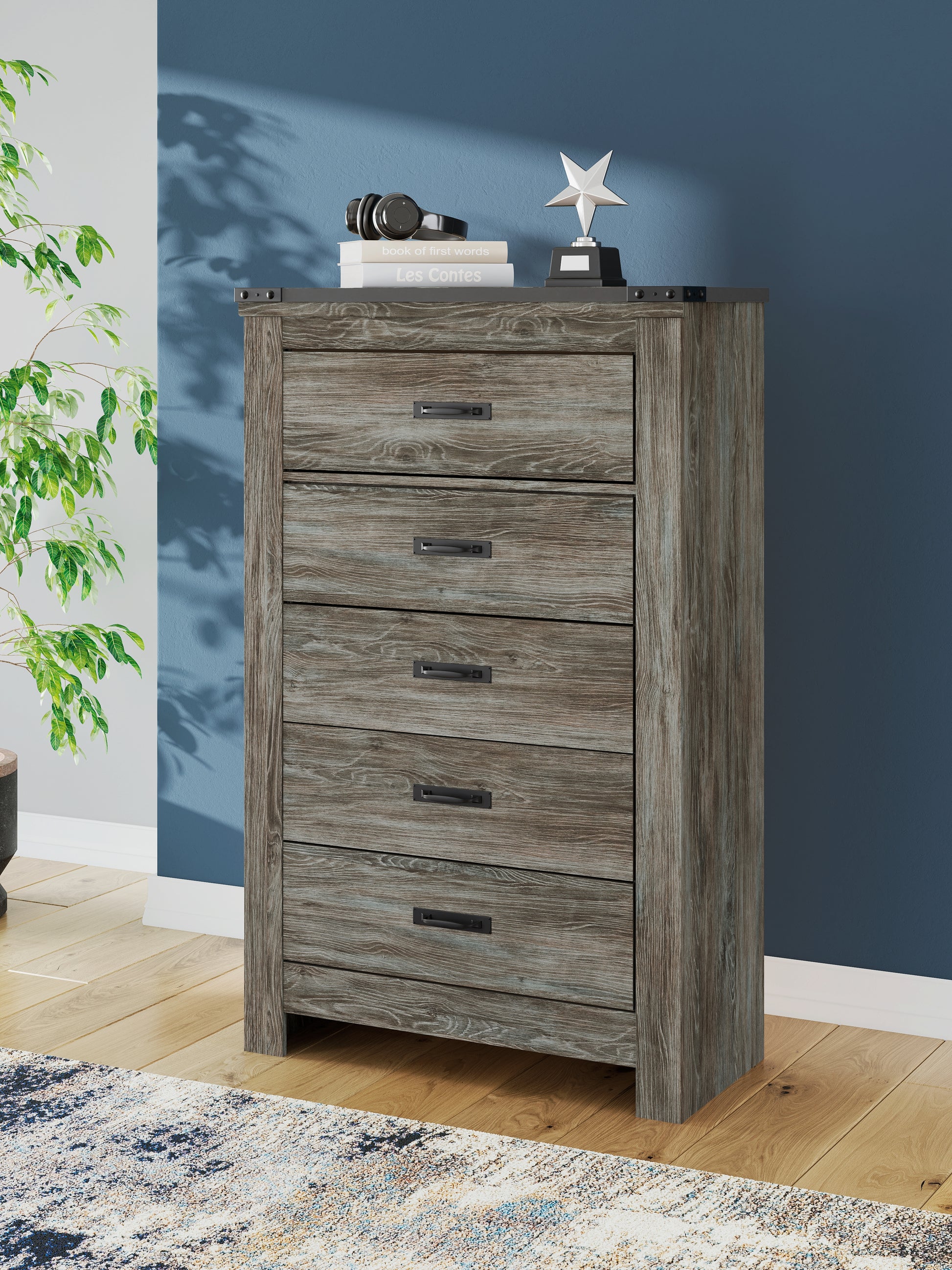 Stuart Furniture Outlet - Ashley Furniture - Frandern Bedroom - Two Drawer Night Stand / Gray - B4480-92