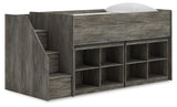 Twin Loft Bed with Bookcase Storage