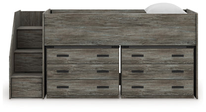 Frandern Twin Loft Bed with Drawer Storage