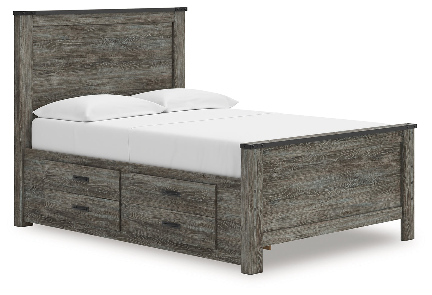 Stuart Furniture Outlet - Ashley Furniture - Frandern Bedroom - Full Panel Bed with Storage / Black/Gray - B4480B24