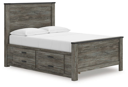 Stuart Furniture Outlet - Ashley Furniture - Frandern Bedroom - Full Panel Bed with Storage / Black/Gray - B4480B24