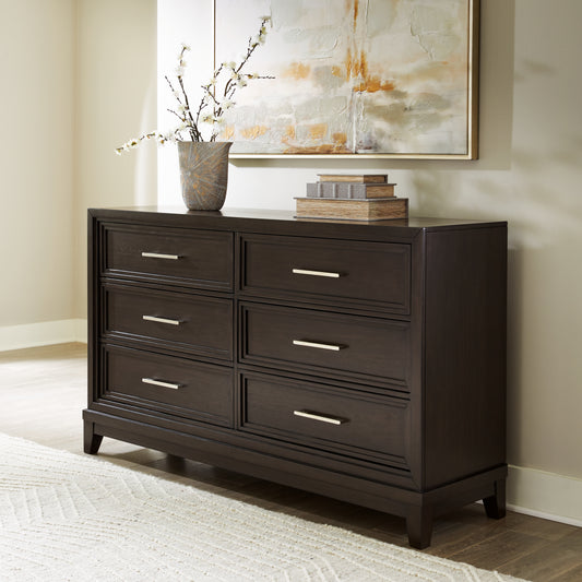 Stuart Furniture Outlet - Ashley Furniture - Neymorton Bedroom - Two Drawer Night Stand / Dark Grayish Brown - B618-92