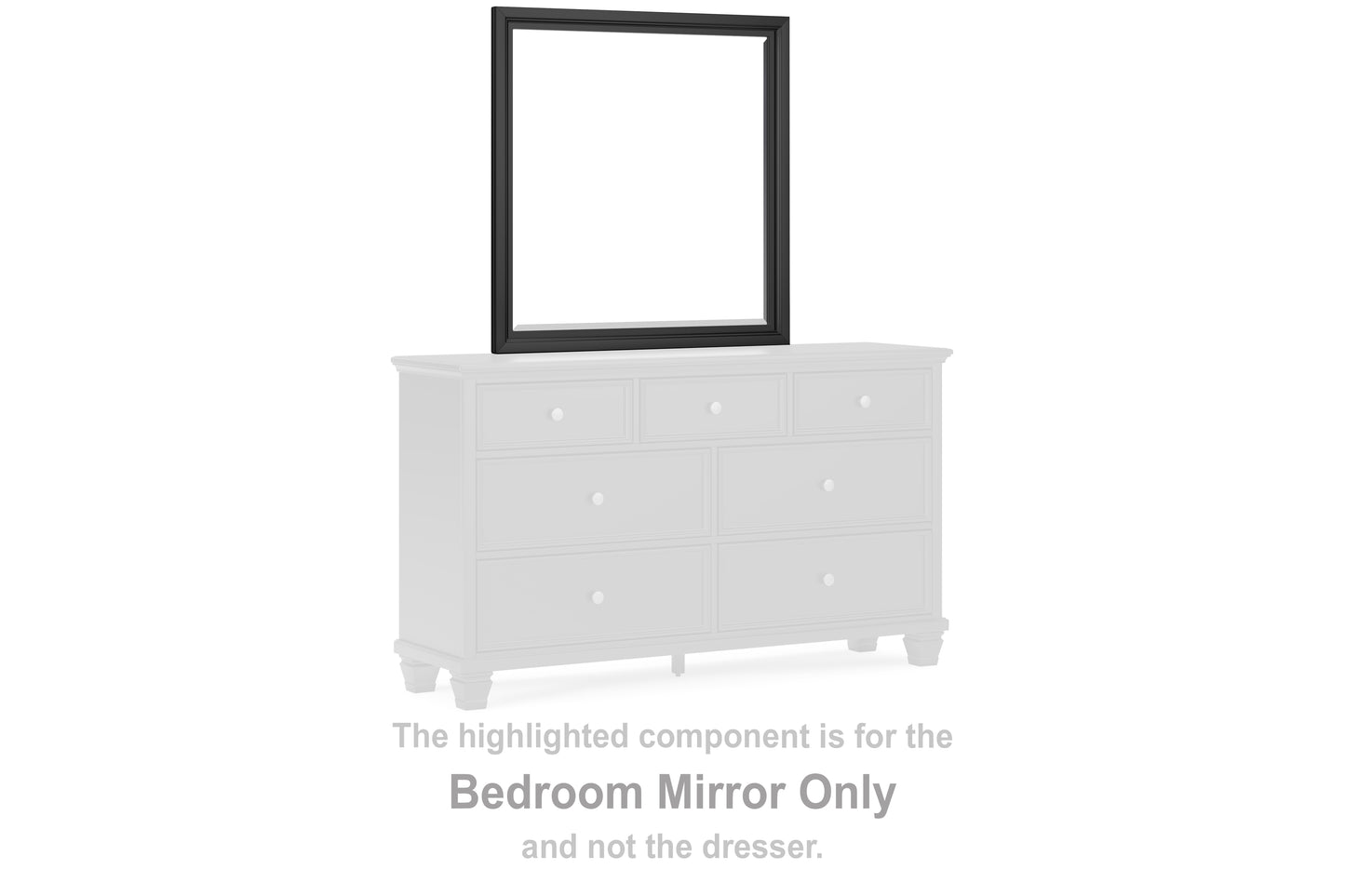 Stuart Furniture Outlet - Ashley Furniture - Lanolee Bedroom - Bedroom Mirror / Black - B687-36