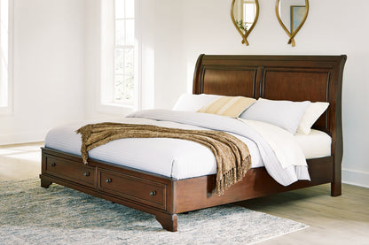 Stuart Furniture Outlet - Ashley Furniture - Trellington Bedroom - King Sleigh Storage Bed / Brown - B716B2
