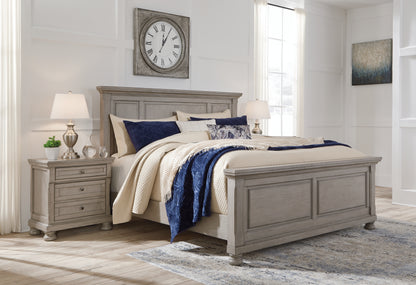 Stuart Furniture Outlet - Ashley Furniture - Lettner Bedroom - Queen Panel Bed / Light Gray - B733B2