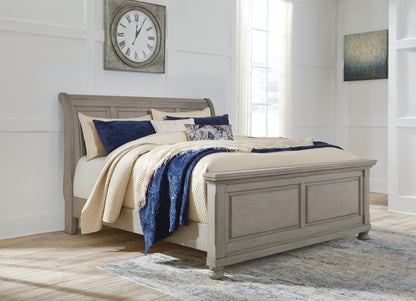 Stuart Furniture Outlet - Ashley Furniture - Lettner Bedroom - Queen Sleigh Bed / Light Gray - B733B32