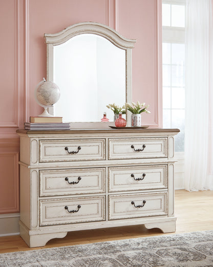 Stuart Furniture Outlet - Ashley Furniture - Realyn Bedroom - Dresser and Mirror / Chipped White - B743B12