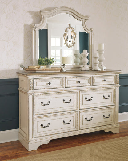 Stuart Furniture Outlet - Ashley Furniture - Realyn Bedroom - Dresser and Mirror / Two-tone - B743B1