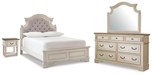 Stuart Furniture Outlet - Ashley Furniture - Realyn King Panel Bed, Dresser, Mirror and Nightstand - King Panel Bed, Dresser, Mirror and Nightstand - B743B78
