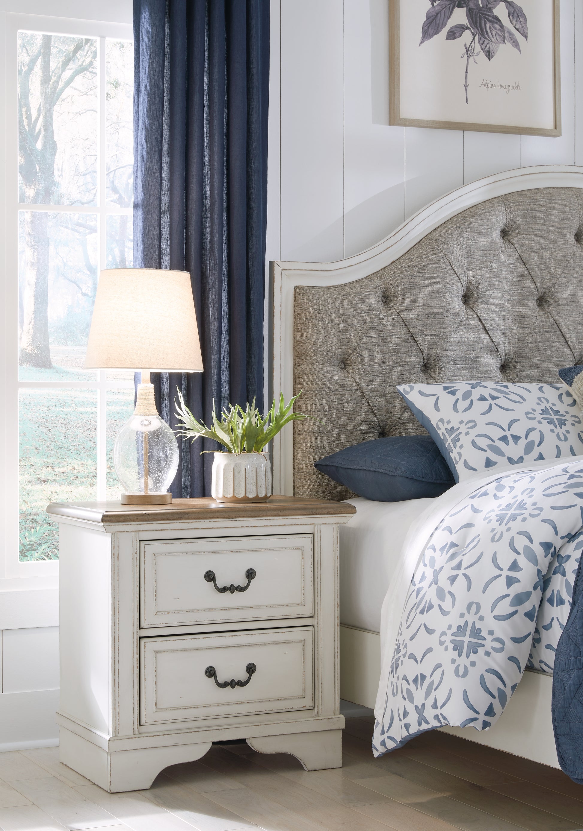 Stuart Furniture Outlet - Ashley Furniture - Blendon Bedroom - Two Drawer Night Stand / Two-tone - B747-92