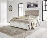 California King Panel Bed with Storage Bench