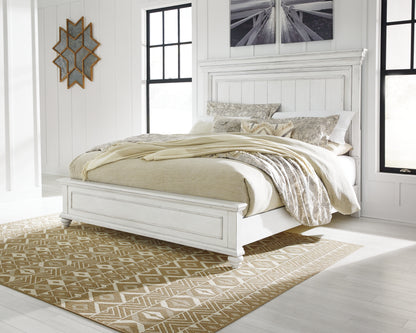 Stuart Furniture Outlet - Ashley Furniture - Kanwyn Bedroom - King Panel Bed / Whitewash - B777B8