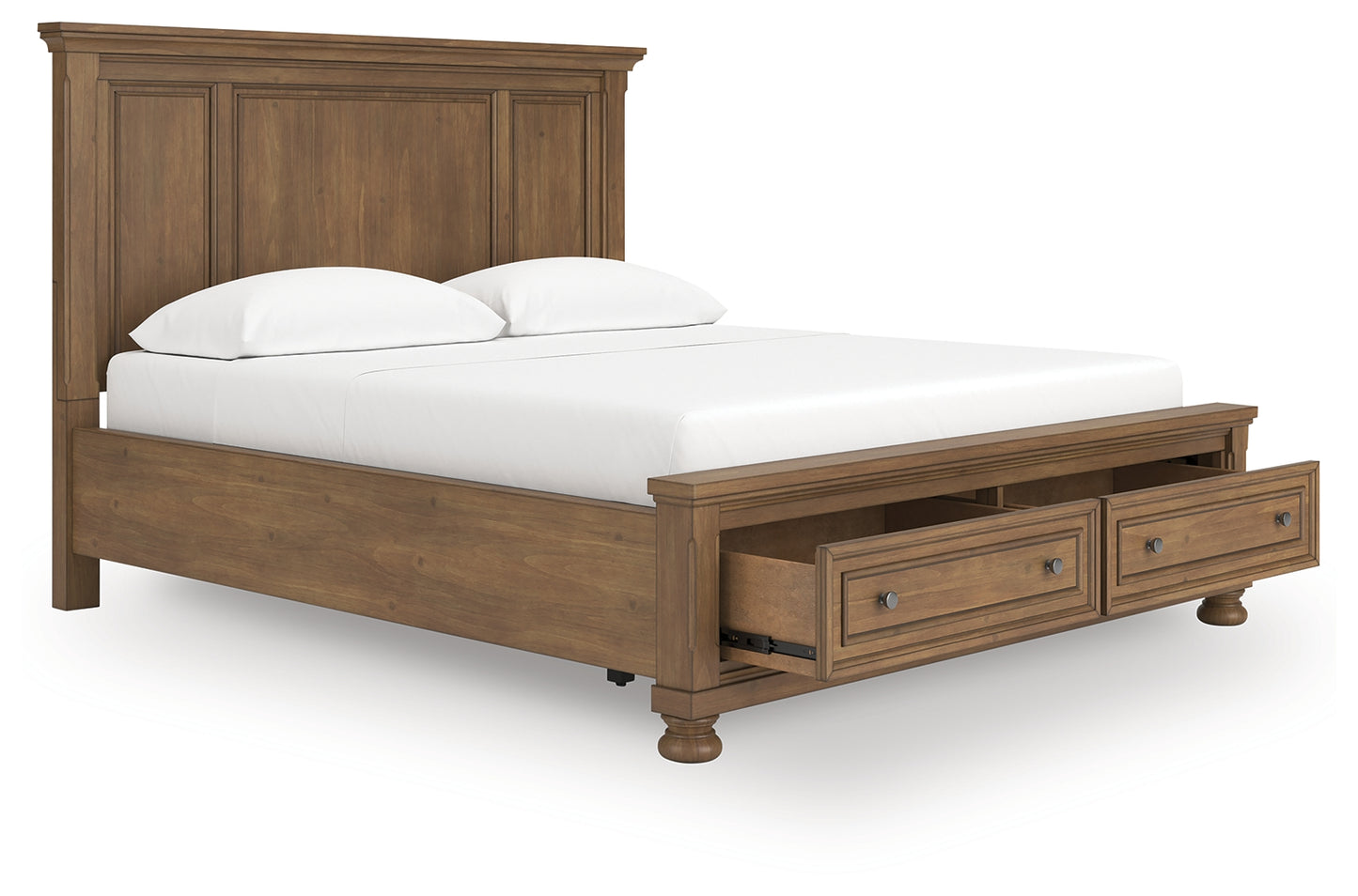 Stuart Furniture Outlet - Ashley Furniture - Feddinger Bedroom - California King Panel Storage Bed / Medium Brown - PCB779B13