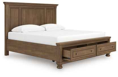 Stuart Furniture Outlet - Ashley Furniture - Feddinger Bedroom - King Panel Storage Bed / Medium Brown - PCB779B12