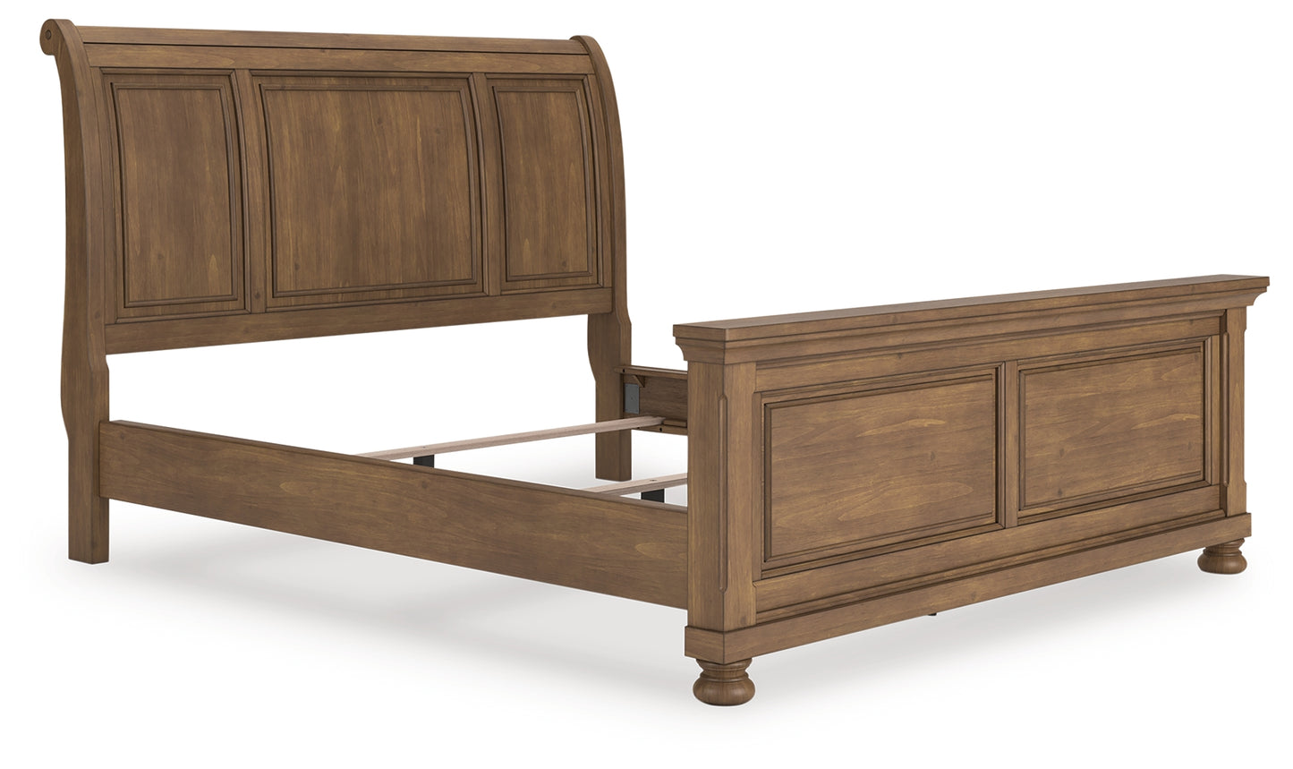 Stuart Furniture Outlet - Ashley Furniture - Feddinger Bedroom - California King Sleigh Bed / Medium Brown - PCB779B16