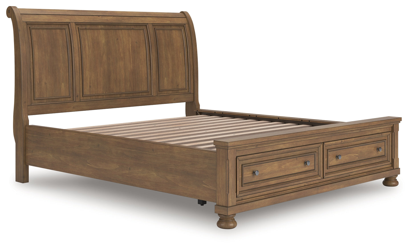 Stuart Furniture Outlet - Ashley Furniture - Feddinger Bedroom - California King Storage Sleigh Bed / Medium Brown - PCB779B9
