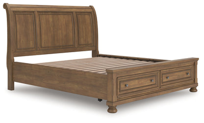 Stuart Furniture Outlet - Ashley Furniture - Feddinger Bedroom - California King Storage Sleigh Bed / Medium Brown - PCB779B9