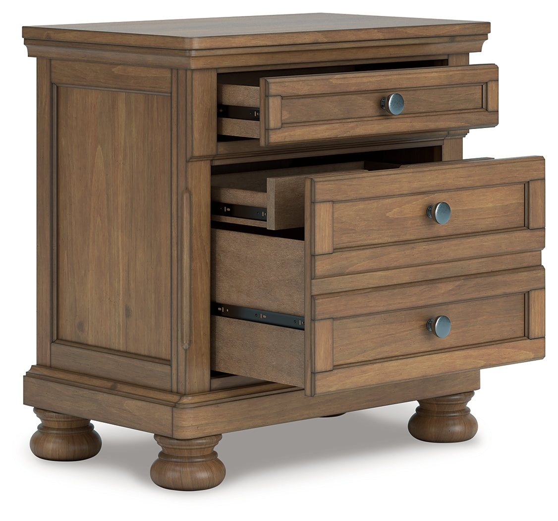 Stuart Furniture Outlet - Ashley Furniture - Feddinger Bedroom - Two Drawer Night Stand / Medium Brown - PCB779-92