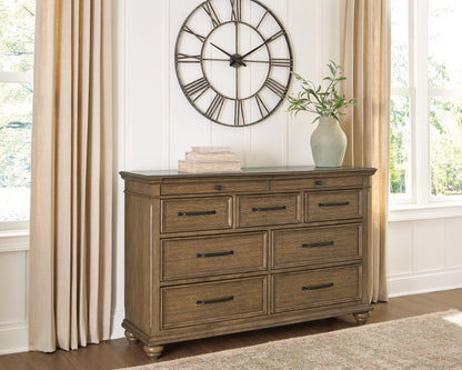 Stuart Furniture Outlet - Ashley Furniture - Karallin Bedroom - Dresser / Medium Brown - PCB782-31