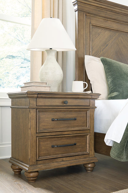 Stuart Furniture Outlet - Ashley Furniture - Karallin Bedroom - Three Drawer Night Stand / Medium Brown - PCB782-93
