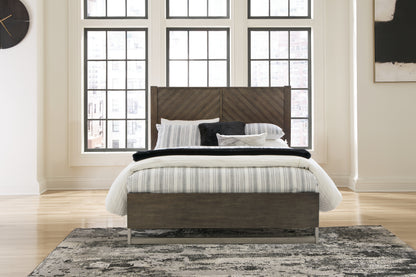 Stuart Furniture Outlet - Ashley Furniture - Arkenton Bedroom - Queen Panel Bed / Grayish Brown - B786B2