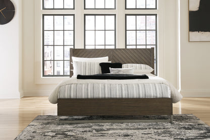 Stuart Furniture Outlet - Ashley Furniture - Arkenton Bedroom - King Panel Bed / Grayish Brown - B786B4