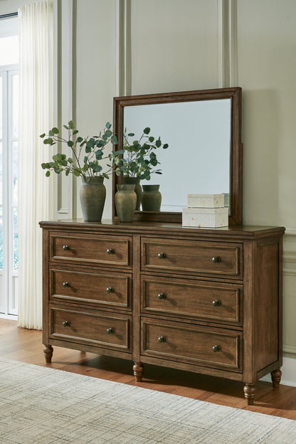 Stuart Furniture Outlet - Ashley Furniture - Sturlayne Bedroom - Dresser and Mirror / Brown - B787B1