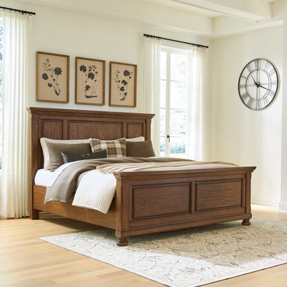 Stuart Furniture Outlet - Ashley Furniture - Zackaryn Bedroom - King Panel Bed / Warm Brown - PCB807B6