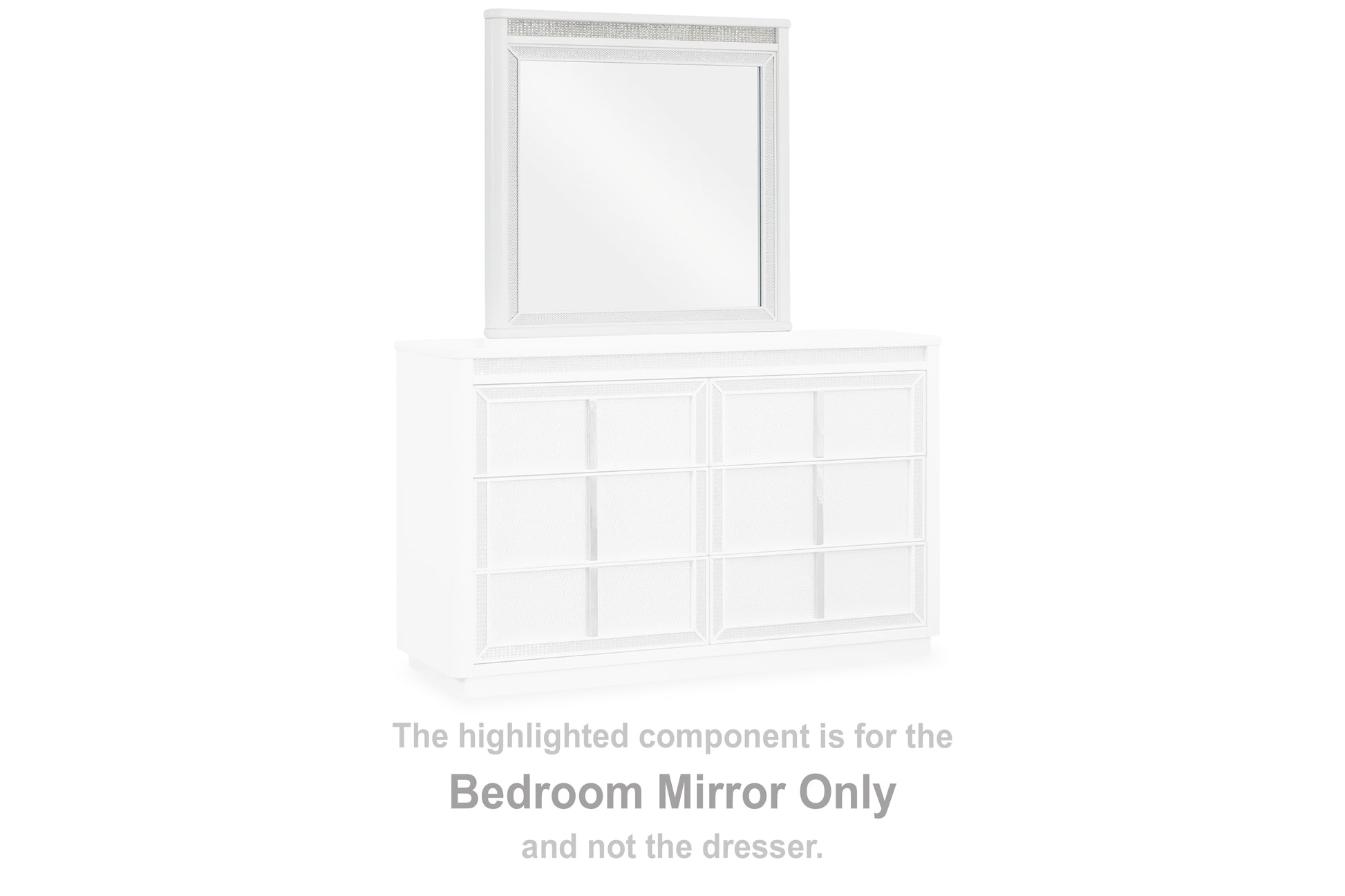 Stuart Furniture Outlet - Ashley Furniture - Chalanna Bedroom - Bedroom Mirror / White - B822-36
