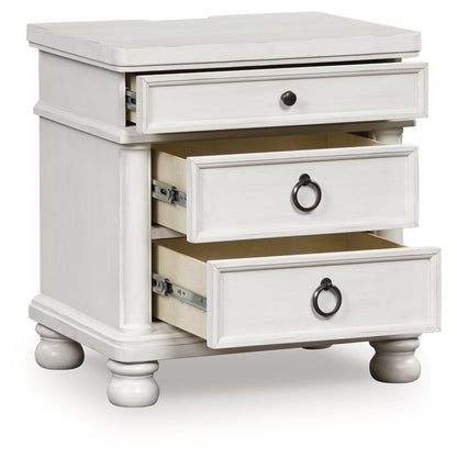 Stuart Furniture Outlet - Ashley Furniture - Rowlenstown Bedroom - Three Drawer Night Stand / Antique White - PCB823-93