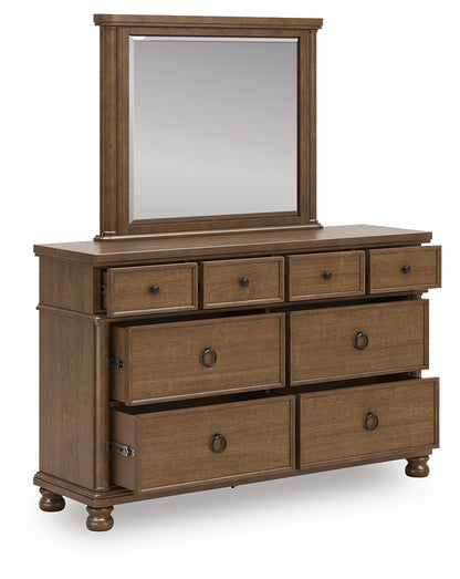 Stuart Furniture Outlet - Ashley Furniture - Rowlenstown Bedroom - Dresser and Mirror / Brown - PCB824B1