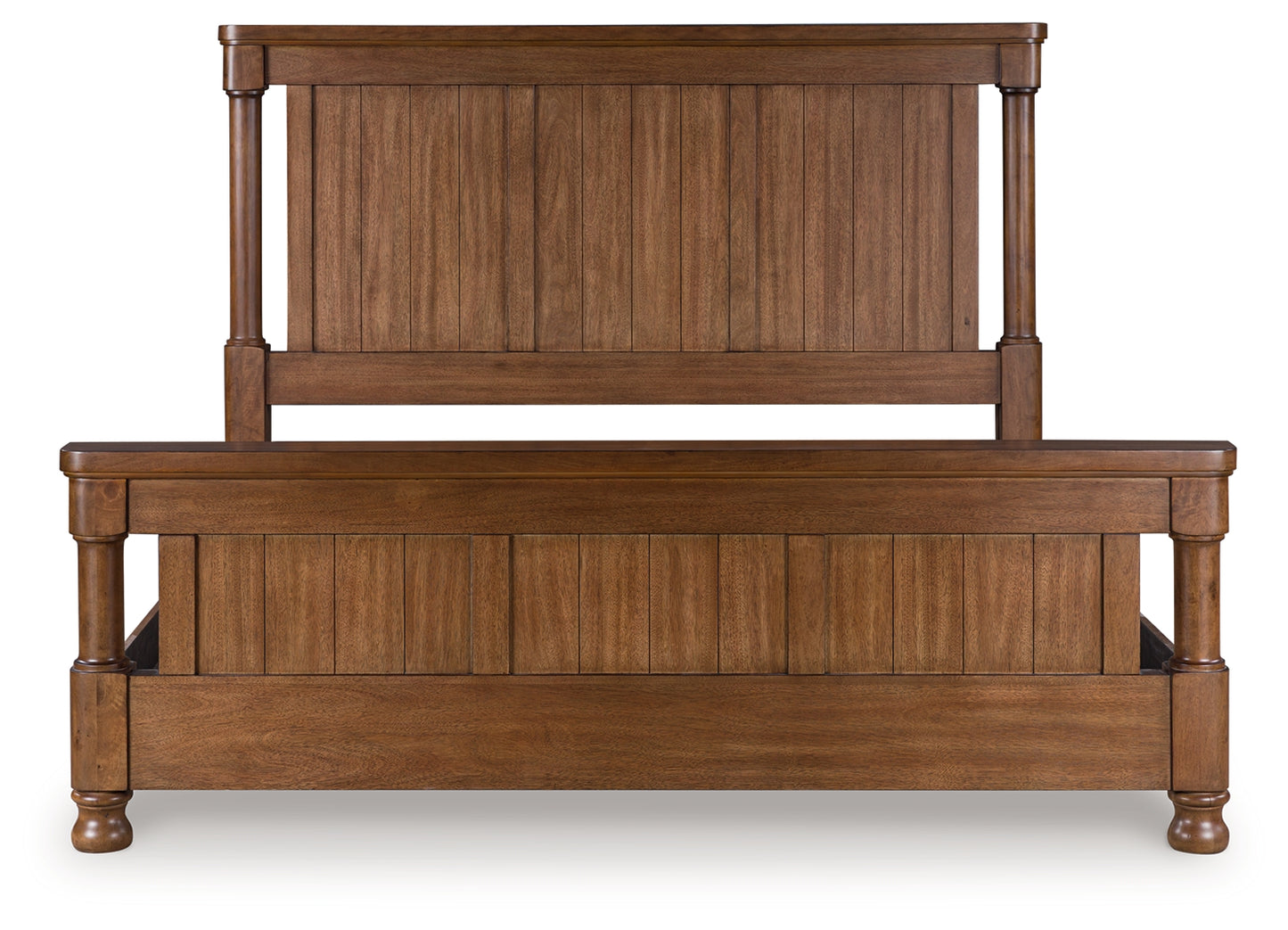 Stuart Furniture Outlet - Ashley Furniture - Rowlenstown Bedroom - California King Poster Bed / Brown - PCB824B5