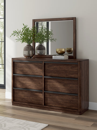 Stuart Furniture Outlet - Ashley Furniture - Dilenno Bedroom - Dresser and Mirror / Dark Brown - PCB857B1
