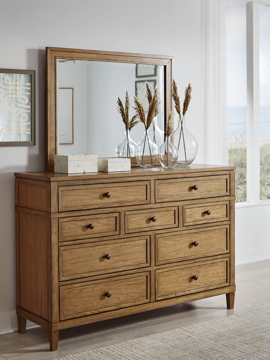 Stuart Furniture Outlet - Ashley Furniture - Sharlance Bedroom - Dresser and Mirror / Brown - B895B1