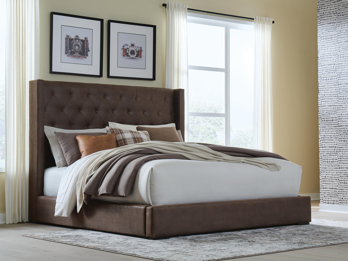Stuart Furniture Outlet - Ashley Furniture - Lavernty Bedroom - King Upholstered Storage Bed - PCB9002B2