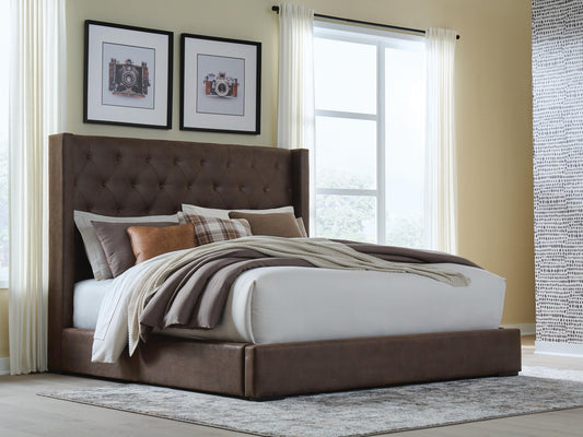 Stuart Furniture Outlet - Ashley Furniture - Lavernty Bedroom - King Upholstered Storage Bed - PCB9002B2