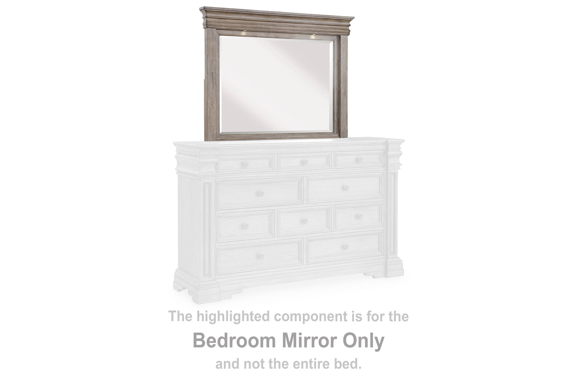 Stuart Furniture Outlet - Ashley Furniture - Blairhurst Bedroom - Bedroom Mirror / Light Grayish Brown - B916-36