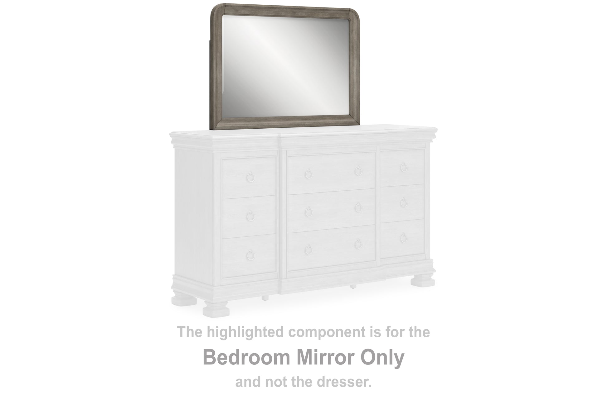 Stuart Furniture Outlet - Ashley Furniture - Lexorne Bedroom - Bedroom Mirror / Gray - B924-36