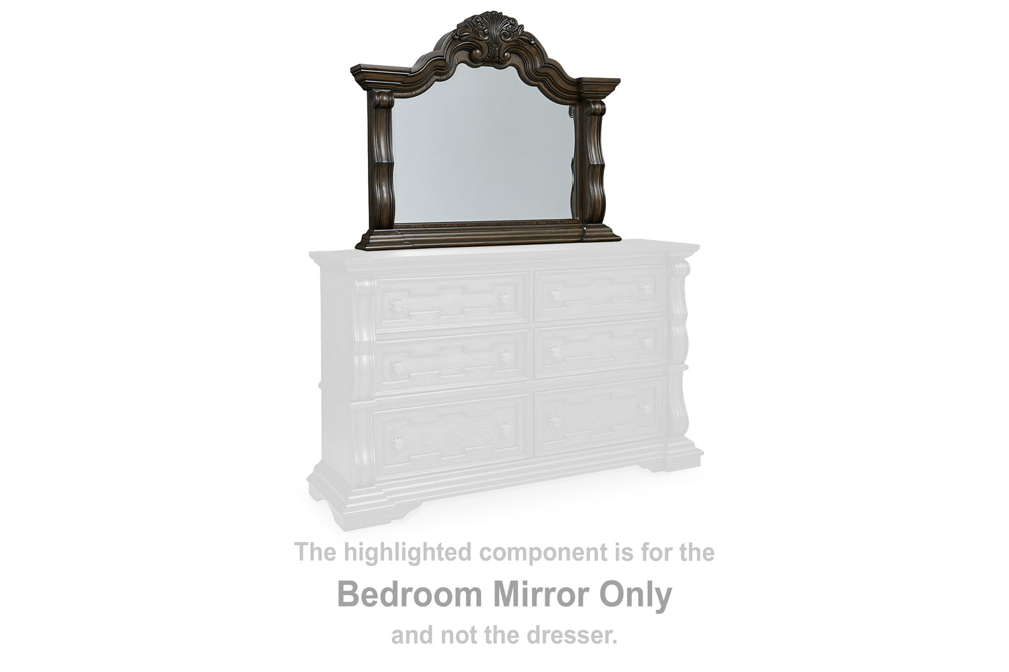 Stuart Furniture Outlet - Ashley Furniture - Maylee Bedroom - Bedroom Mirror / Dark Brown - B947-36