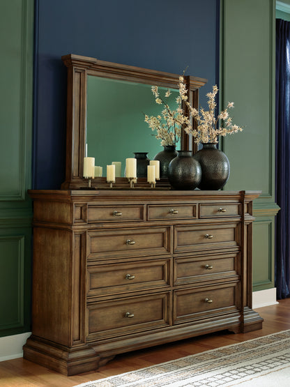 Stuart Furniture Outlet - Ashley Furniture - Frantanna Bedroom - Dresser and Mirror / Brown - PCB949B1
