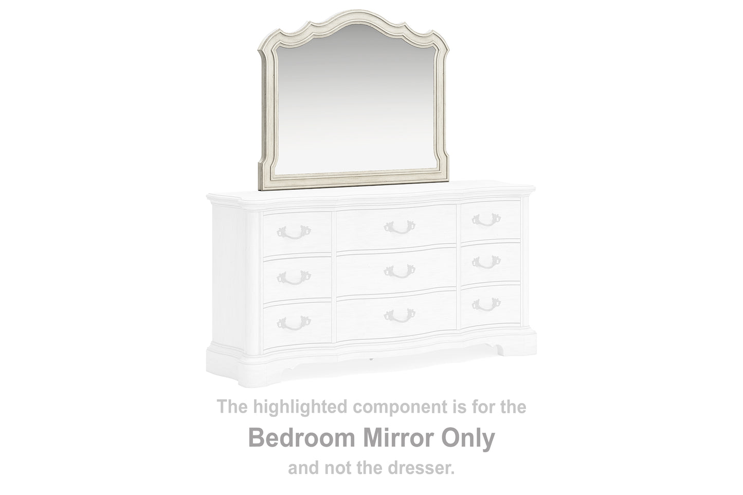 Stuart Furniture Outlet - Ashley Furniture - Arlendyne Bedroom - Bedroom Mirror / Antique White - B980-36