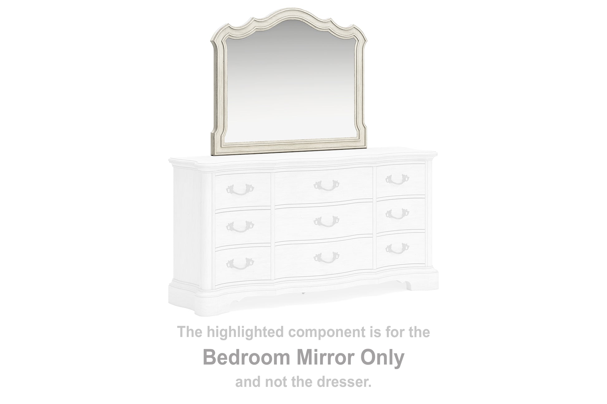 Stuart Furniture Outlet - Ashley Furniture - Arlendyne Bedroom - Bedroom Mirror / Antique White - B980-36