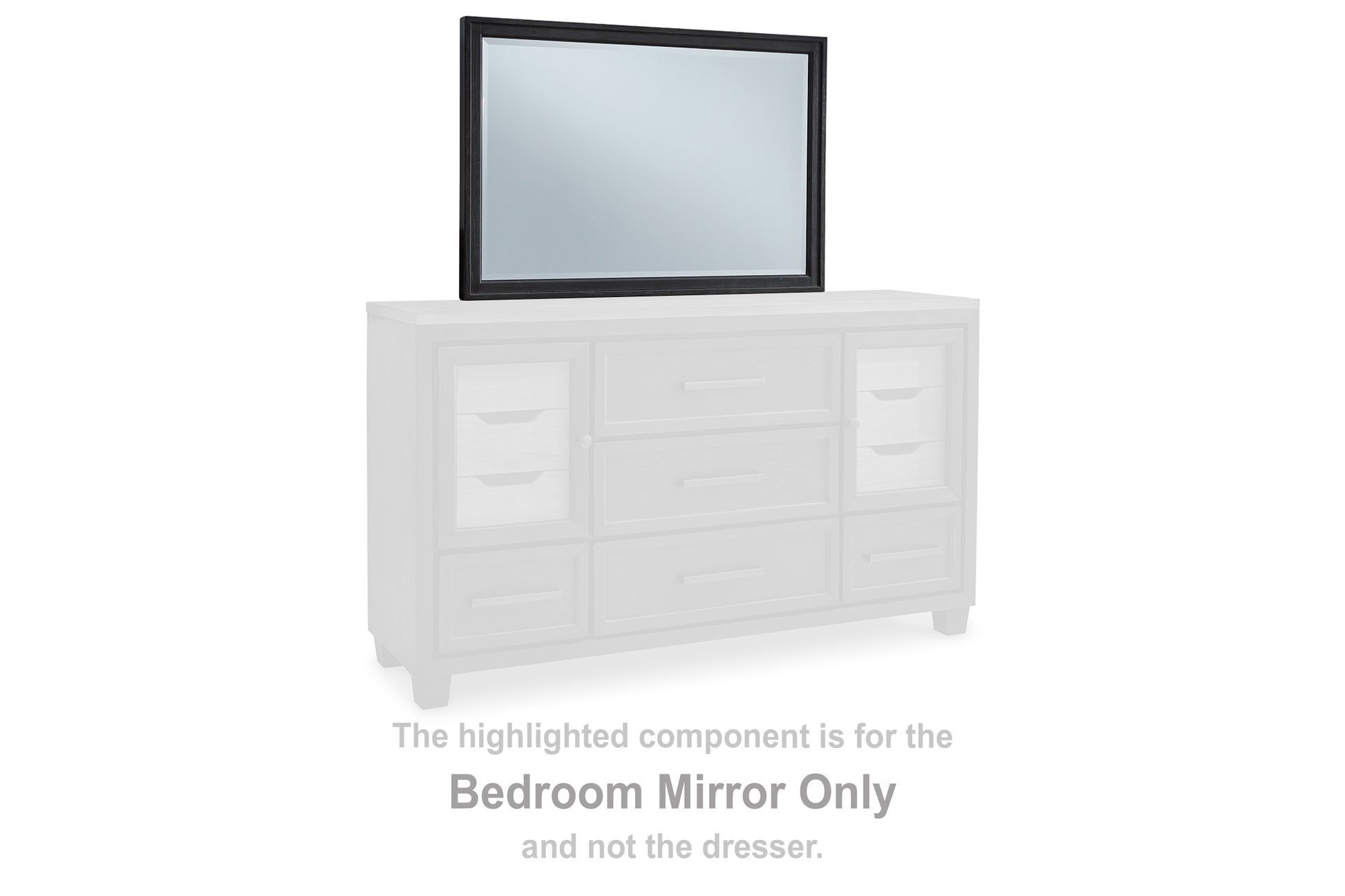 Stuart Furniture Outlet - Ashley Furniture - Foyland Bedroom - Bedroom Mirror / Black - B989-36