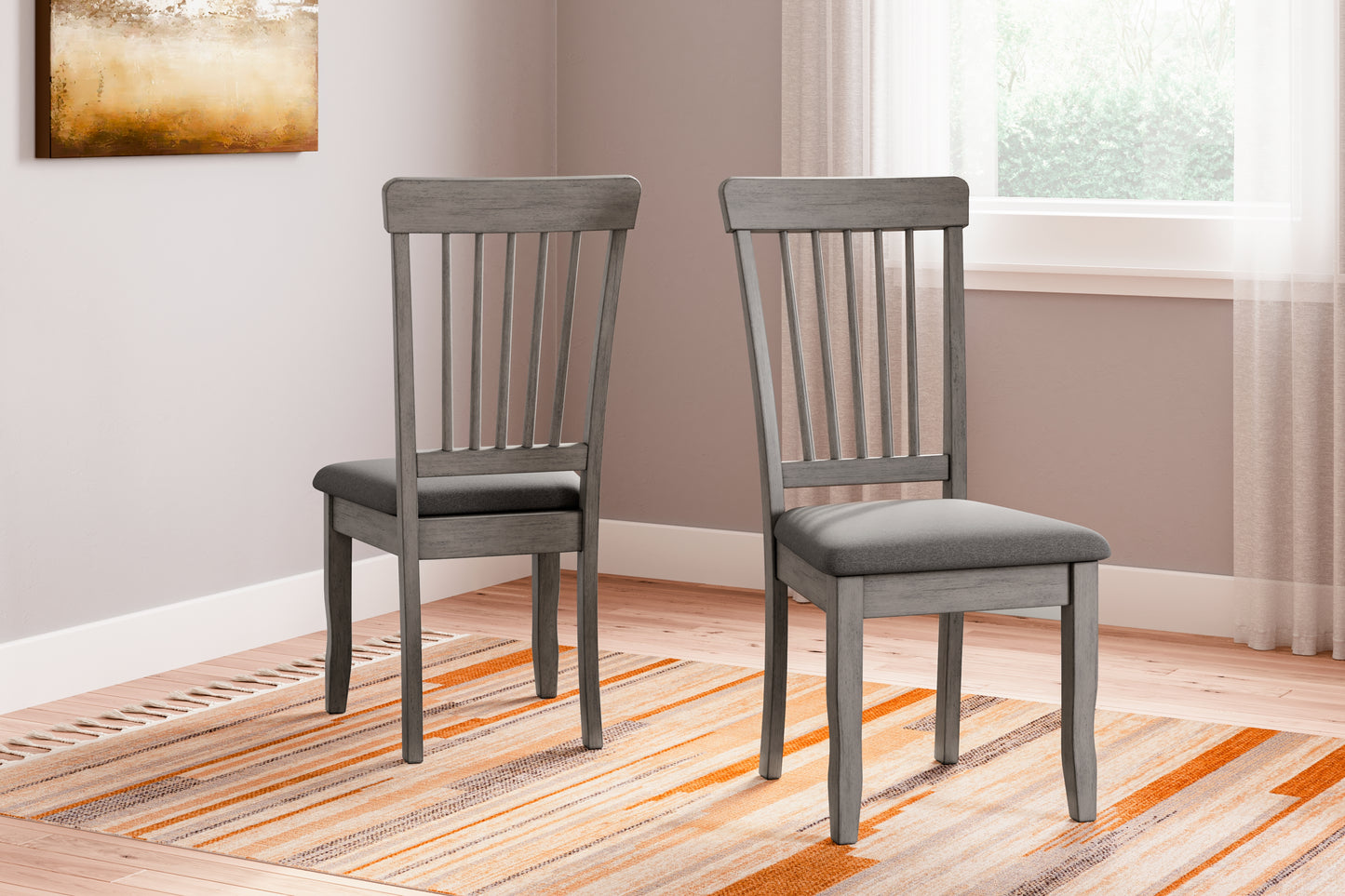 Stuart Furniture Outlet - Ashley Furniture - Shullden Dining Room - Dining Chair (Set of 2) / Gray - D194-01X2