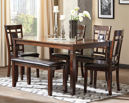 Stuart Furniture Outlet - Ashley Furniture - Bennox Dining Room - Dining Room Table Set (6/CN) / Brown - D384-325