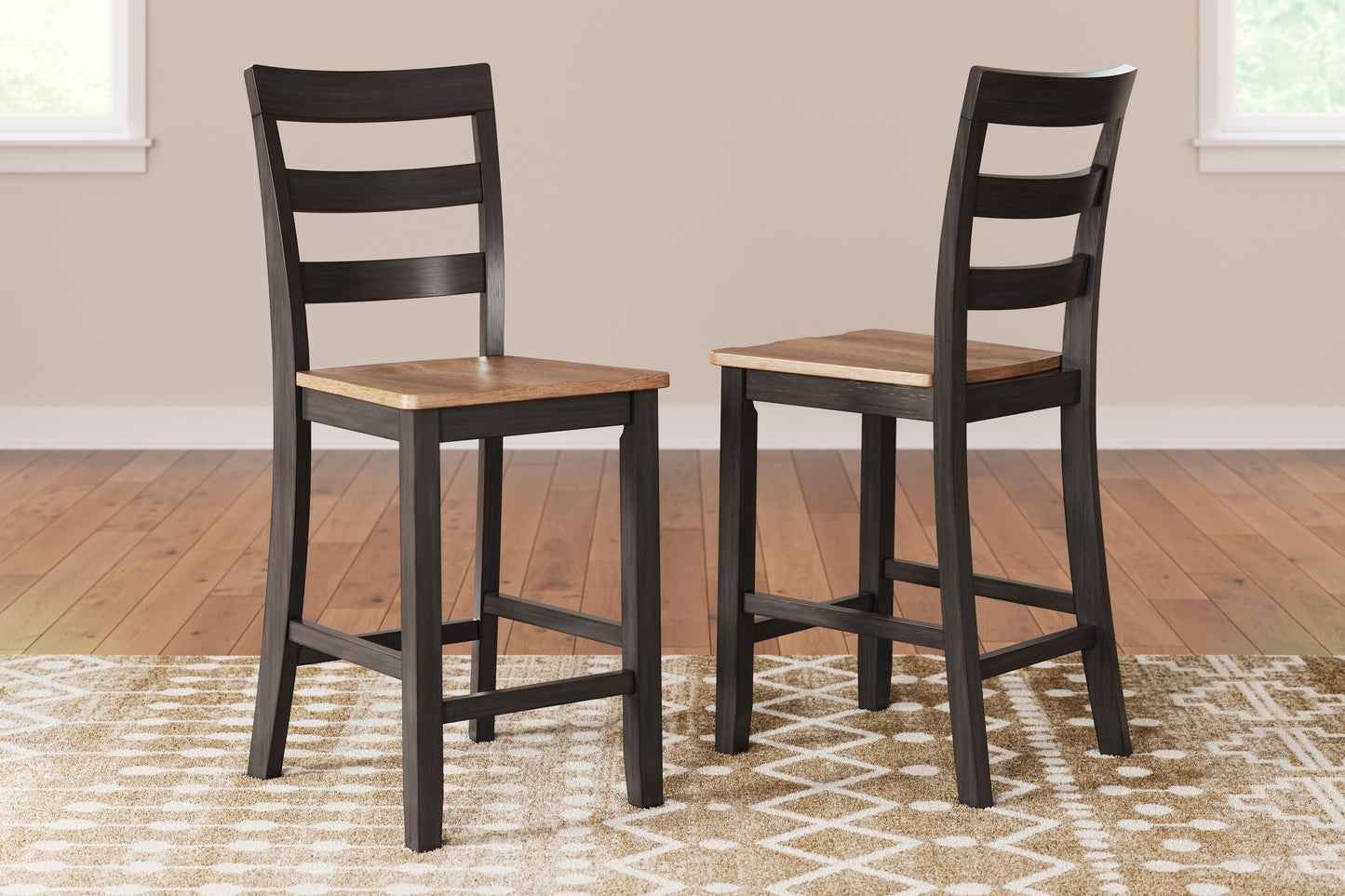Stuart Furniture Outlet - Ashley Furniture - Gesthaven Dining Room - Counter Height Barstool (Set of 2) / Natural/Brown - D396-124X2