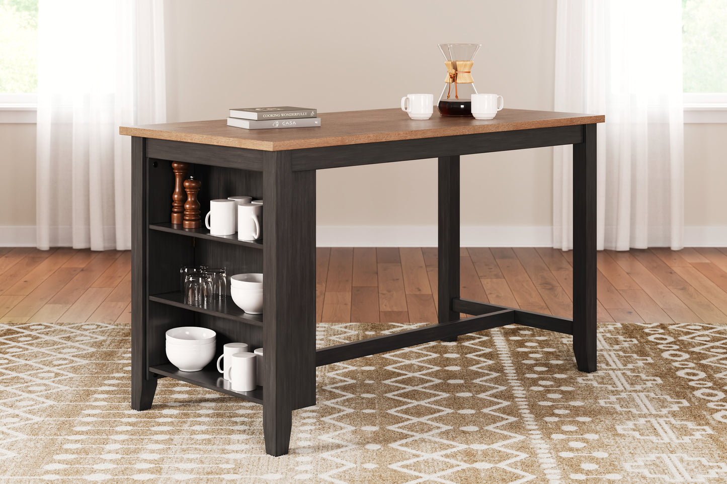 Stuart Furniture Outlet - Ashley Furniture - Gesthaven Dining Room - RECT Dining Room Counter Table / Natural/Brown - D396-13