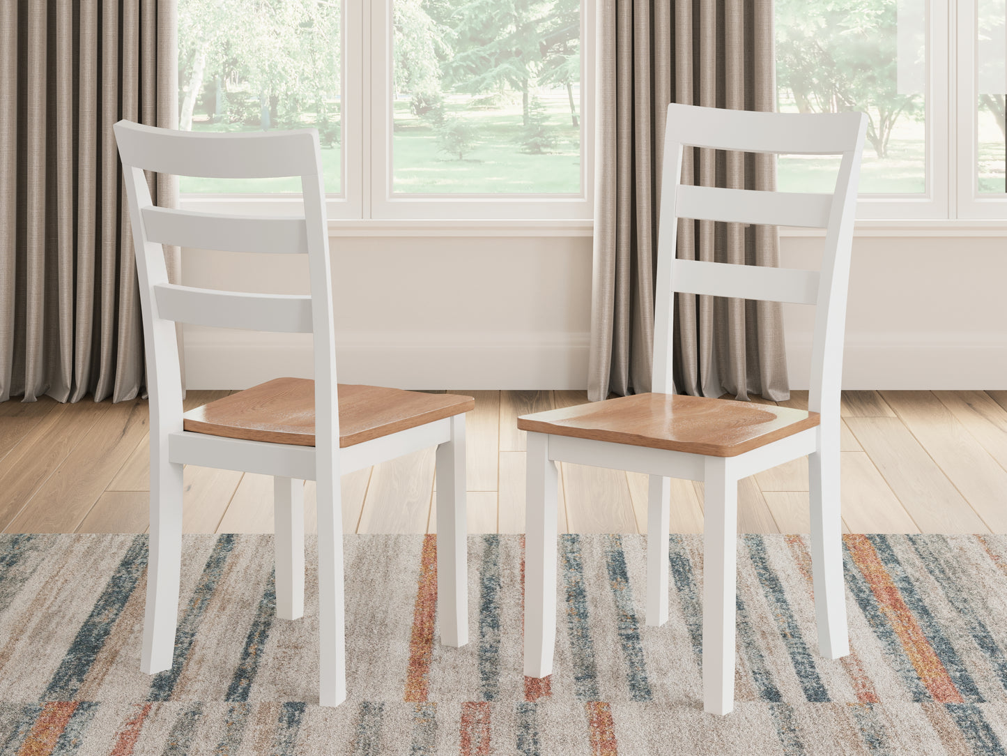 Stuart Furniture Outlet - Ashley Furniture - Gesthaven Dining Room - Dining Chair (Set of 2) / Natural/White - D398-01X2