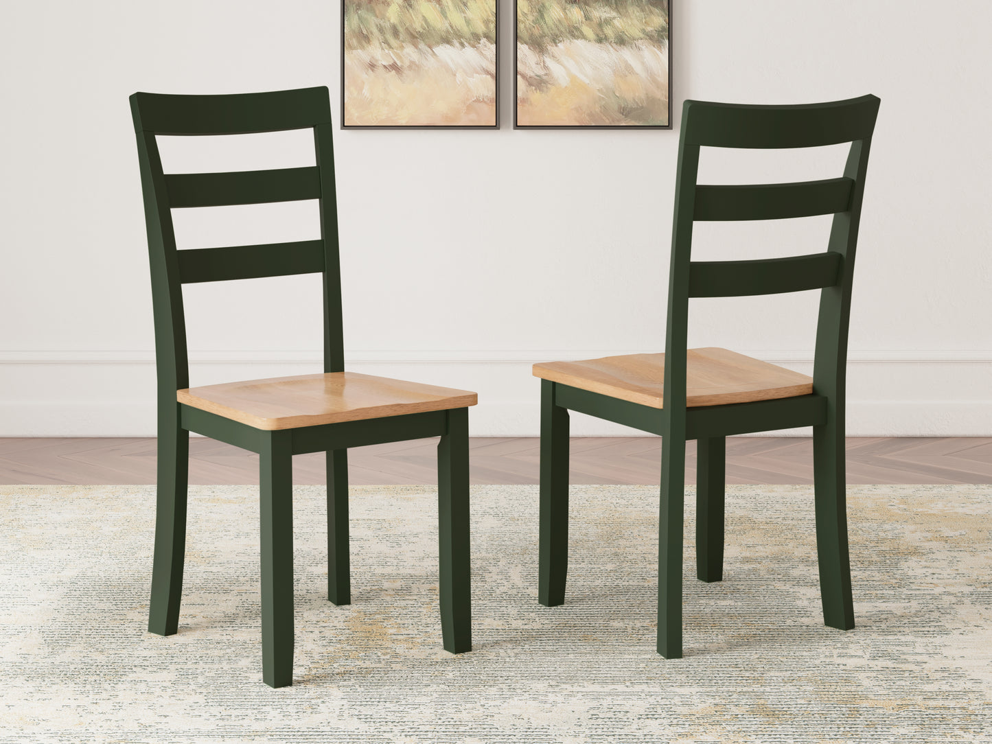 Stuart Furniture Outlet - Ashley Furniture - Gesthaven Dining Room - Dining Chair (Set of 2) / Natural/Green - D401-01X2
