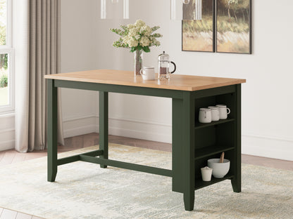 Stuart Furniture Outlet - Ashley Furniture - Gesthaven Dining Room - RECT Dining Room Counter Table / Natural/Green - D401-13